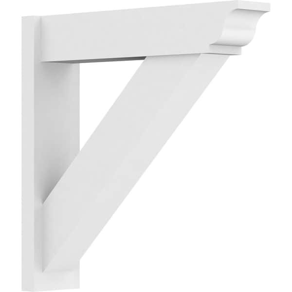 Ekena Millwork Traditional Architectural Grade PVC Outlooker with Traditional Ends, 7"W X 30"D X 30"H OUTP07X30X30TRA01 - main